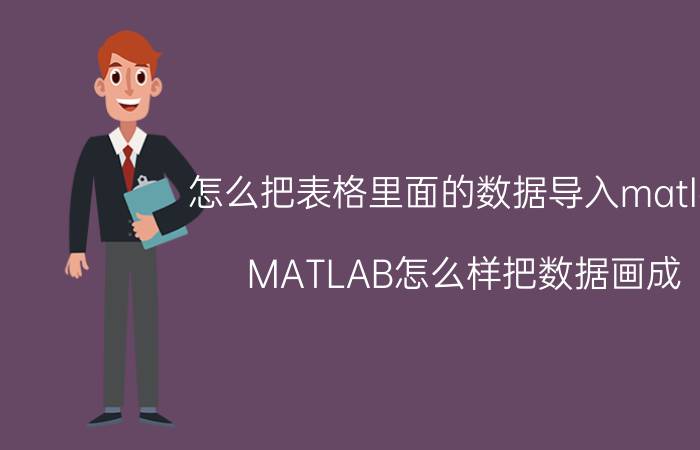 怎么把表格里面的数据导入matlab MATLAB怎么样把数据画成？MATLAB？